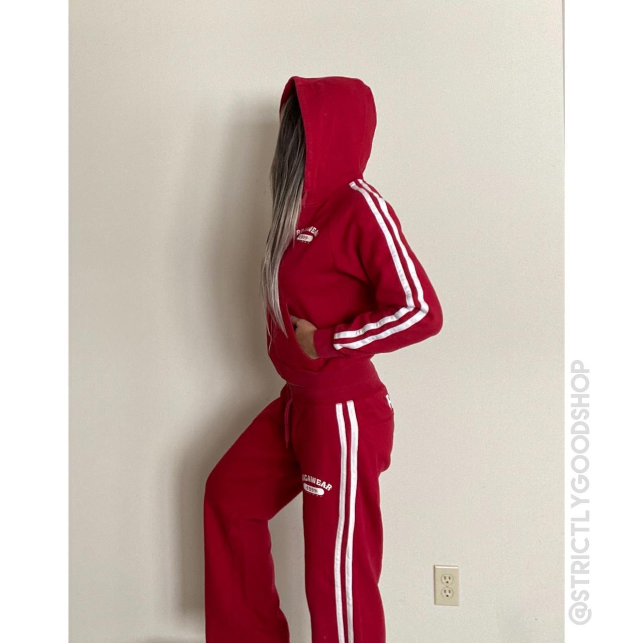 Rare Vintage Red Rocawear Sweatsuit with rhinestone | Depop