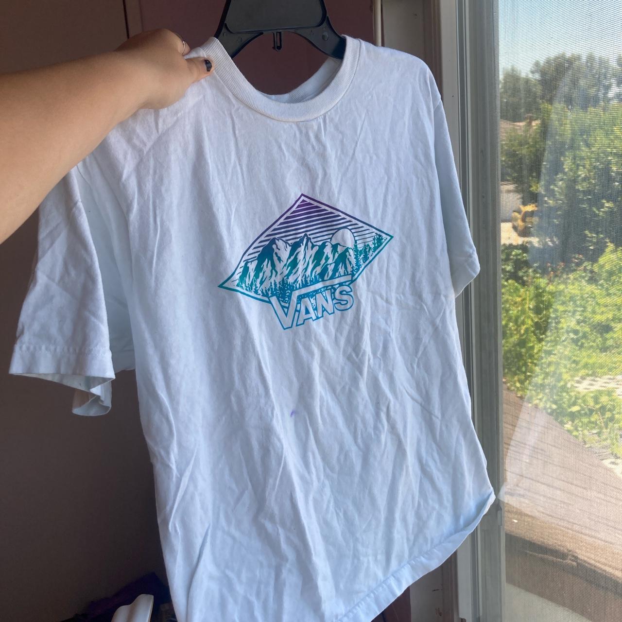 Vans rainbow purple mountain white t shirt. Kids XL