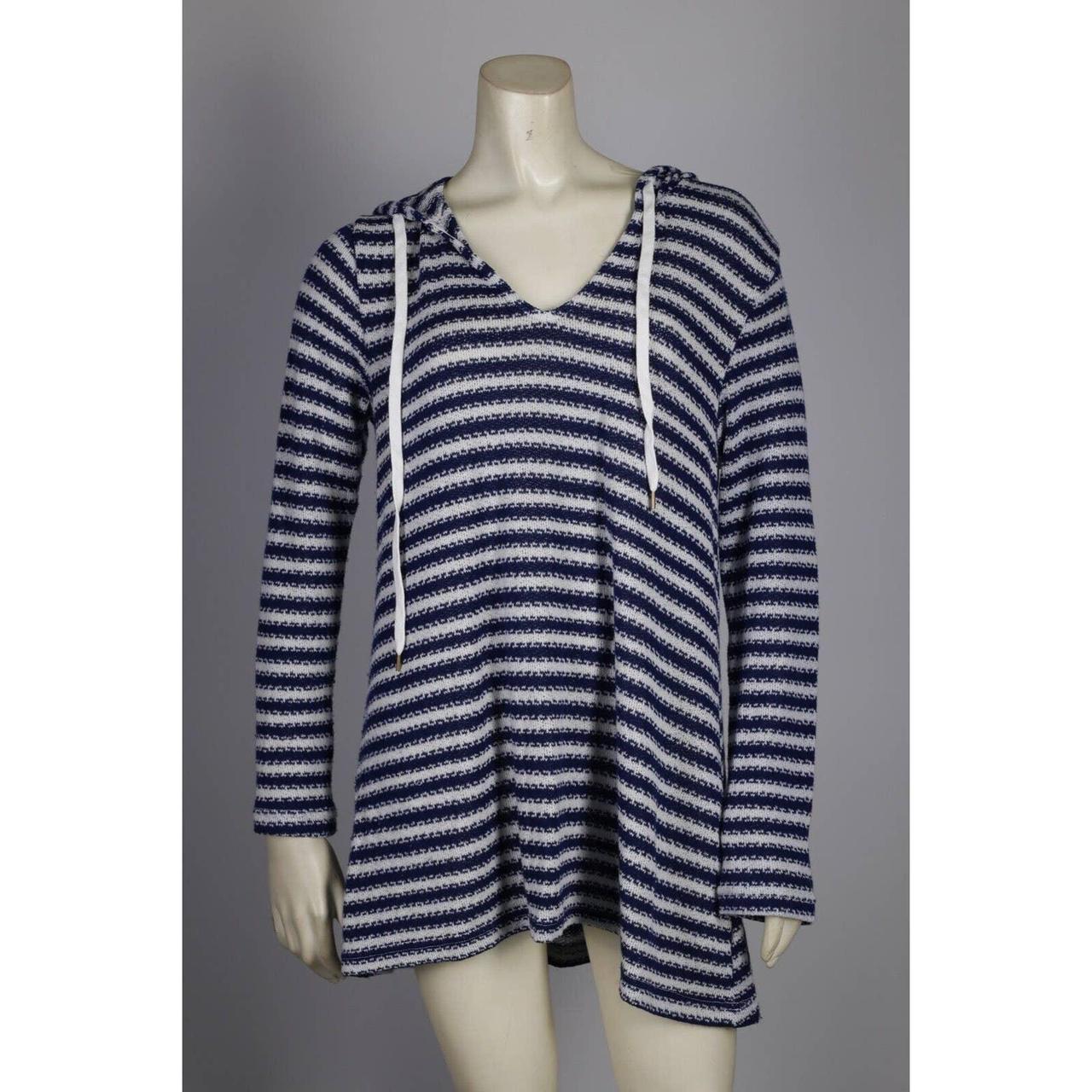 La Blanca Women's Blue and White Top (4)