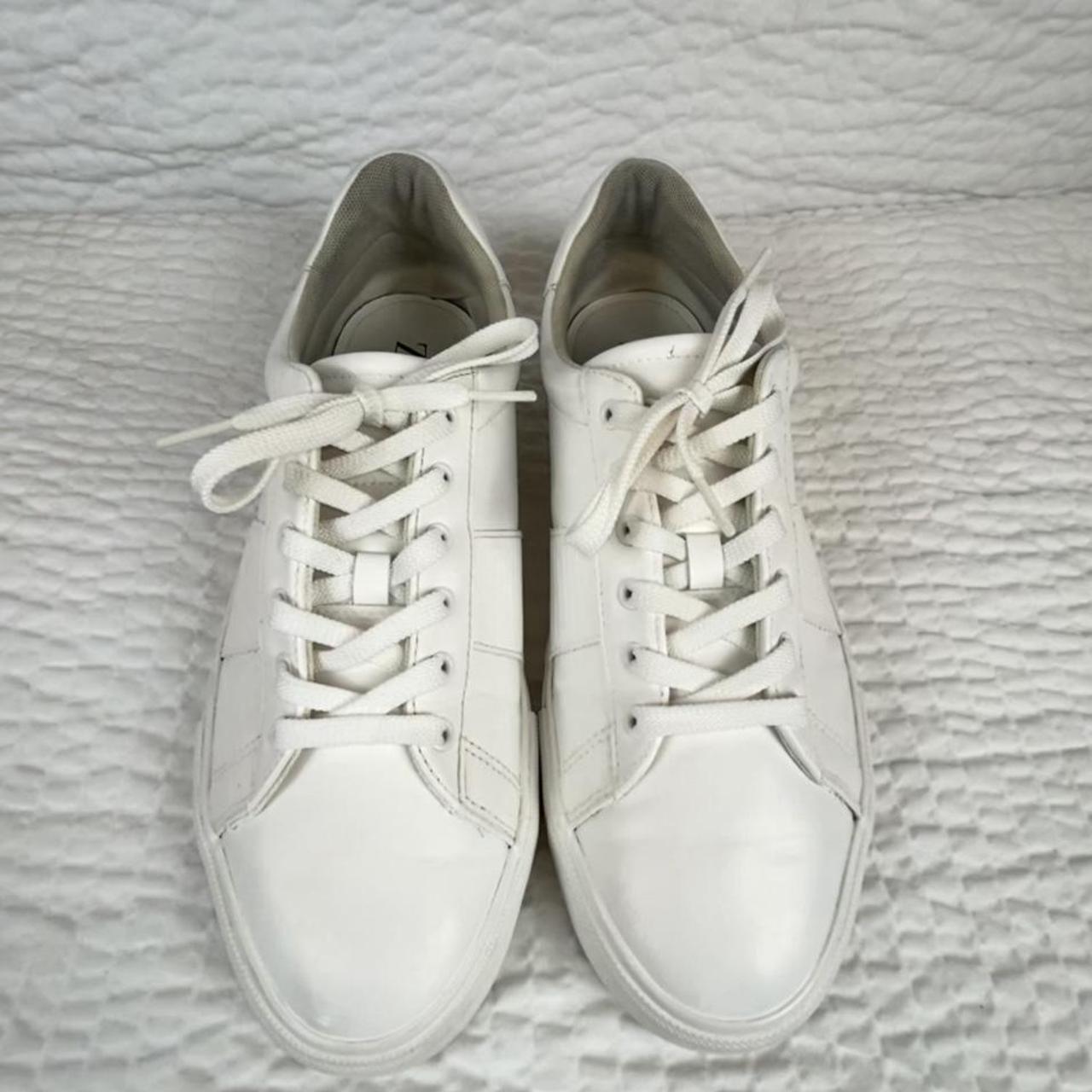 Zara Minimalist Contrast Sneakers. Size 45 = 11/11.5... - Depop