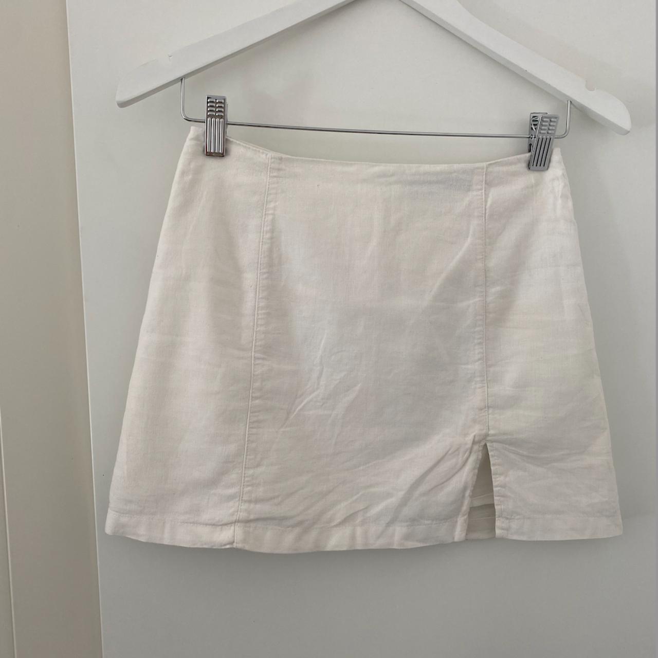 GLASSONS White mini skirt worn once tags... - Depop