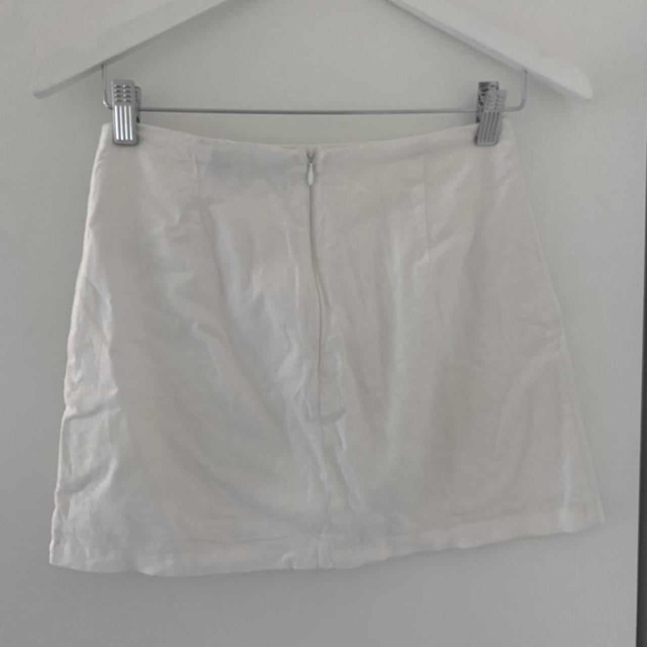 GLASSONS White mini skirt worn once tags... - Depop