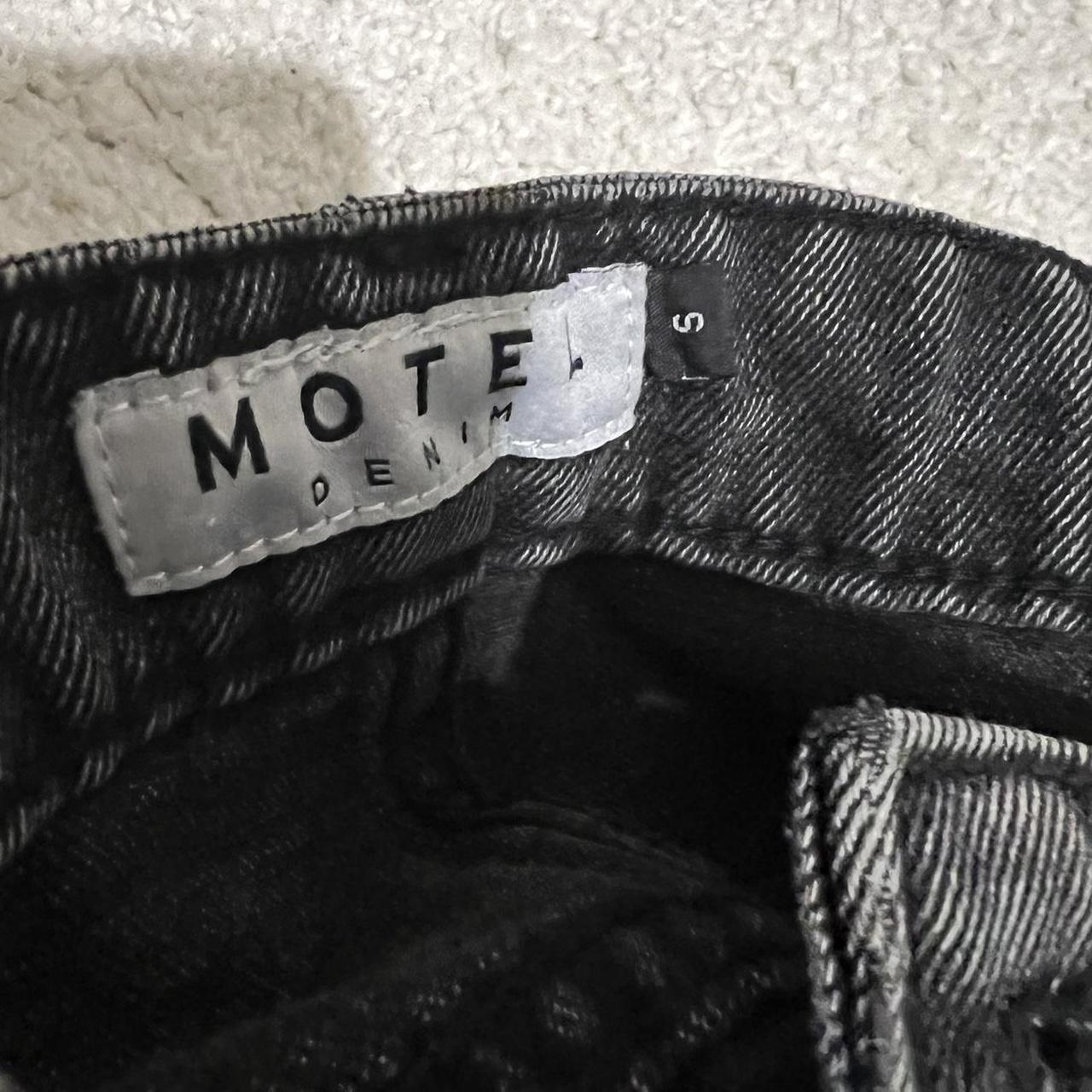 Motel Rocks Parallel black jeans with rip on back... Depop