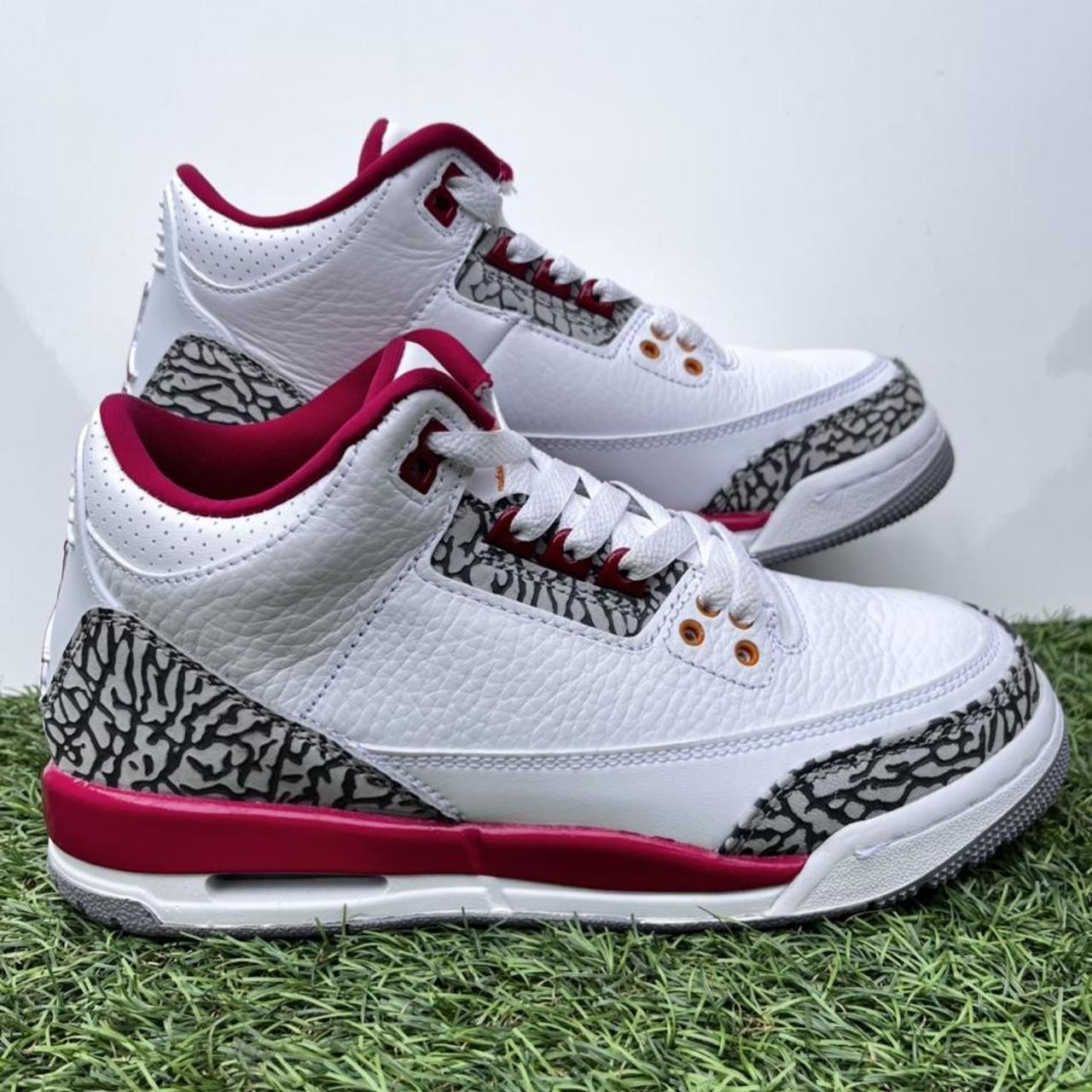 Jordan 3 Cardinal GS Size: 5.5 (Euro 38.5 Condition:... - Depop