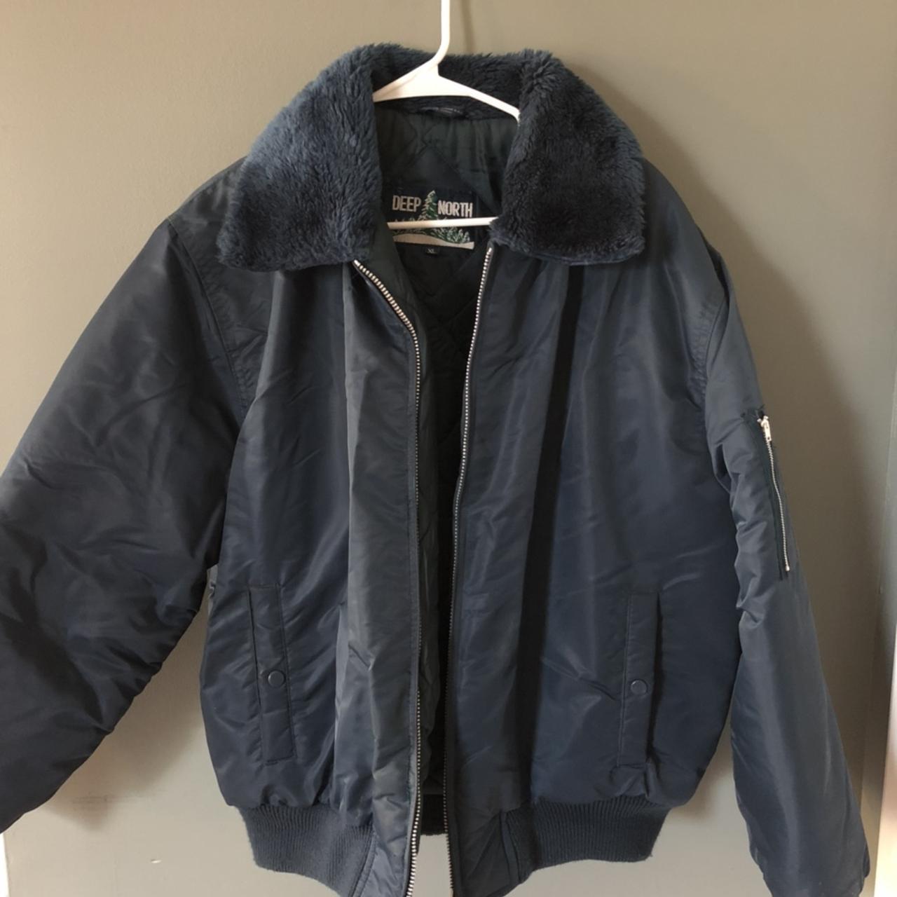 Vintage Deep North faux Sherpa jacket. Size XL. Deep... - Depop