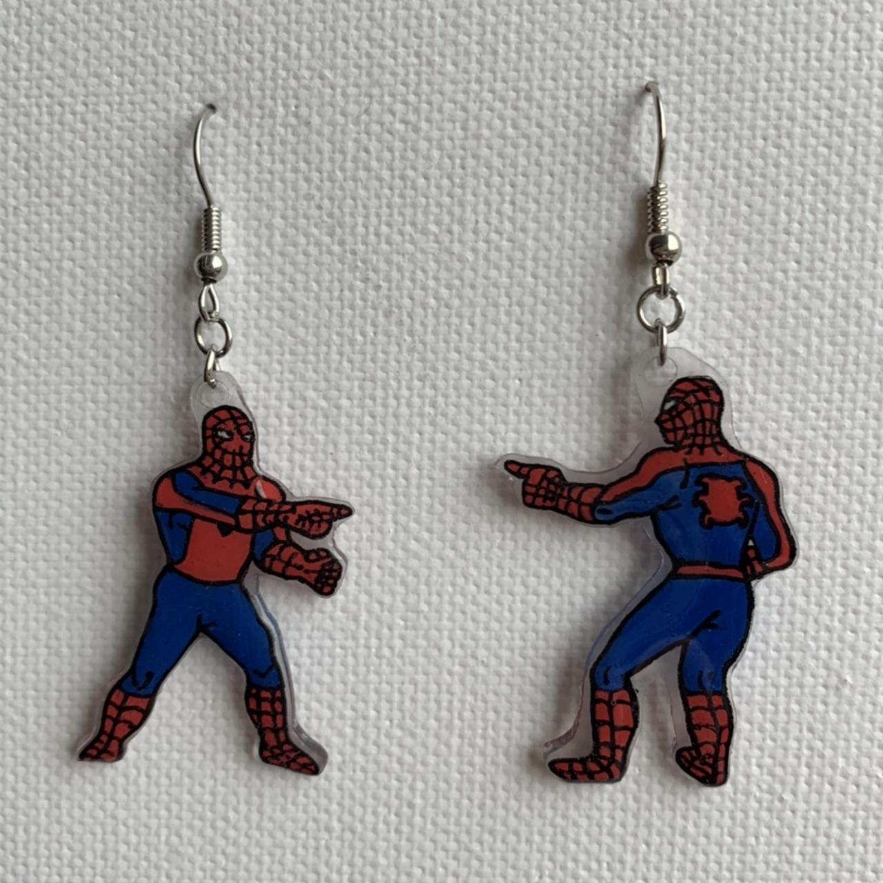 Spiderman earrings clearance