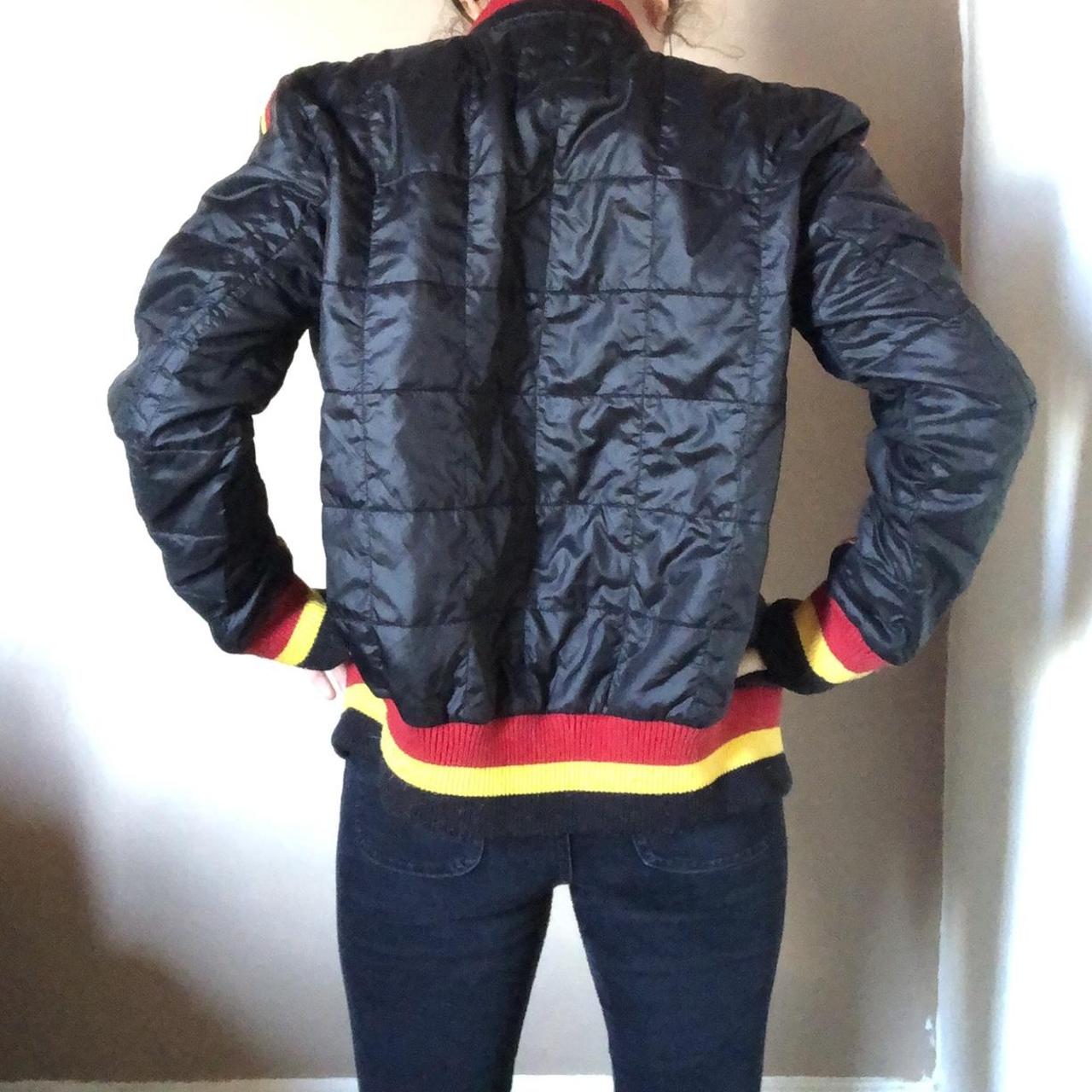 Product Image 2 - Black Bomber Jacket with Red