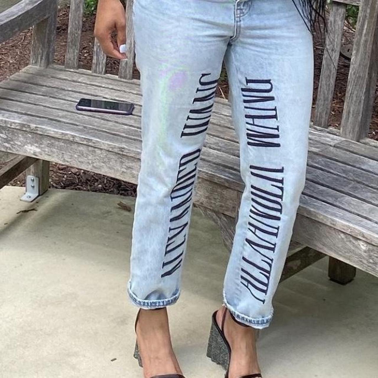 Alexander Wang Cult Logo high waisted jeans, only | Depop