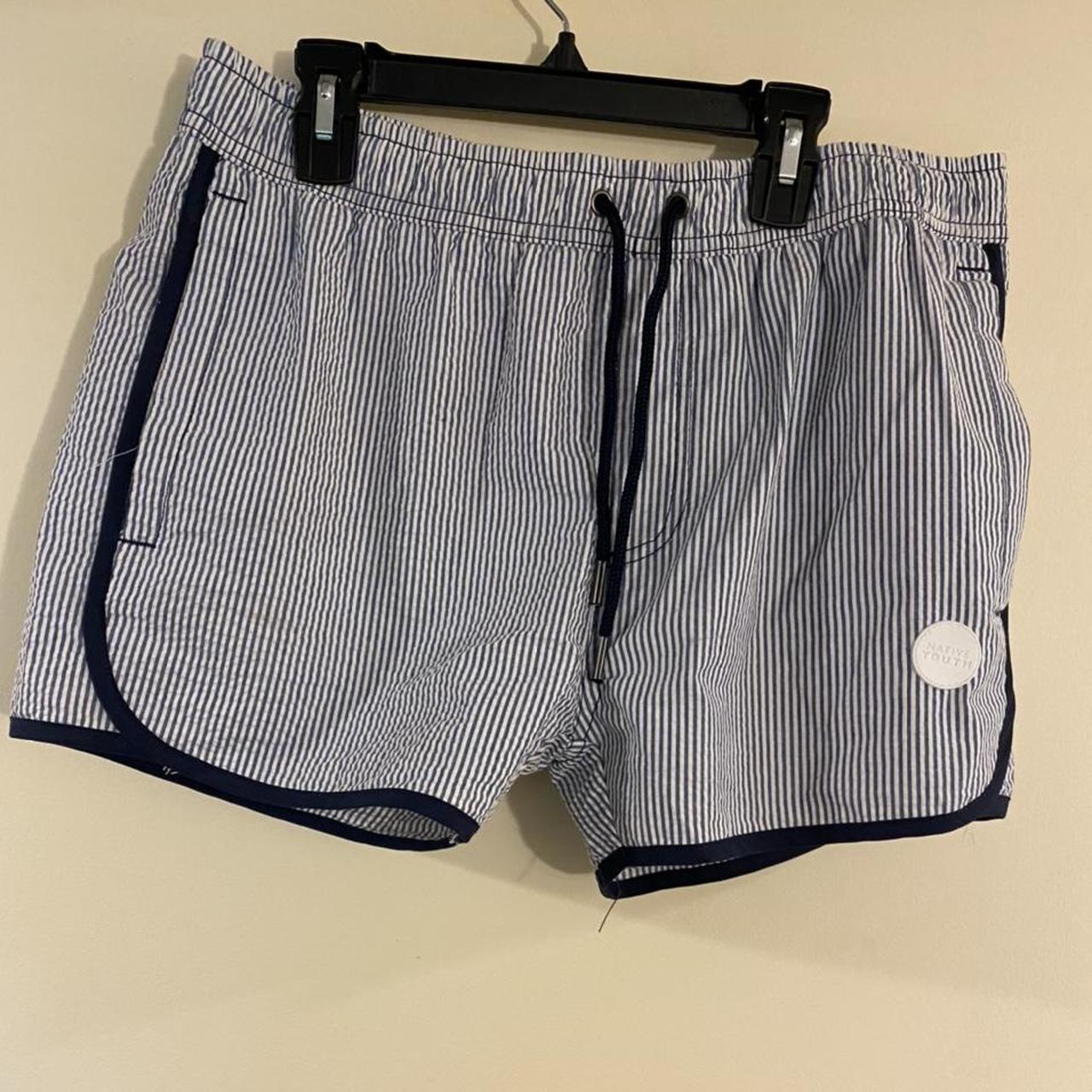 Native Youth Men's Blue and White Shorts