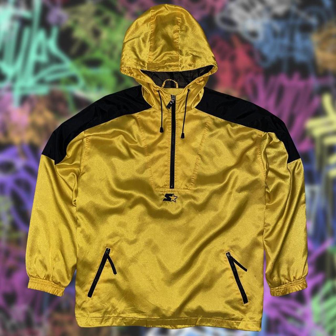 black yellow windbreaker