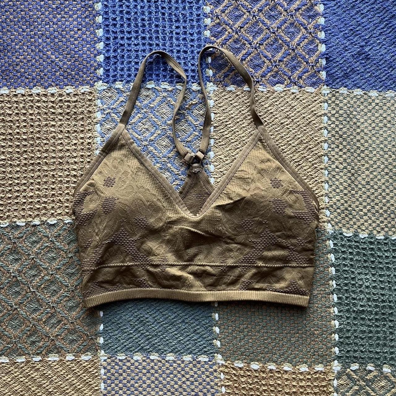 brown aerie bralette 🤎 size: medium, true to size!... - Depop