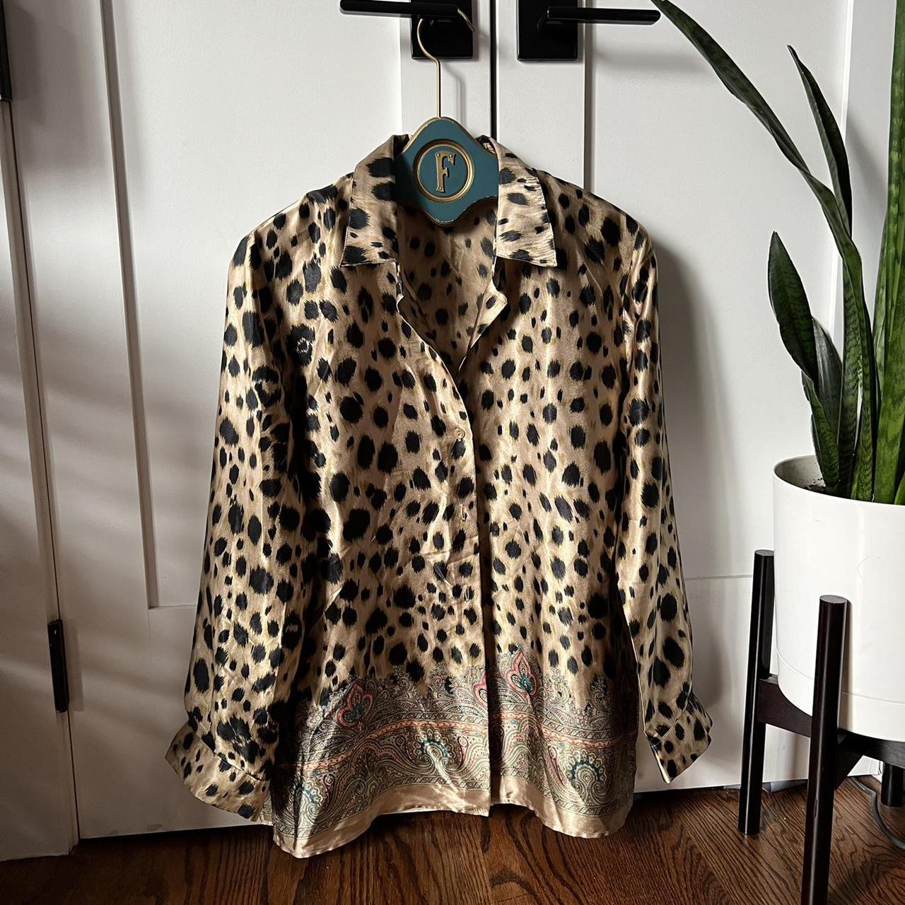 Joan Leslie cheetah animal print polyester soft...