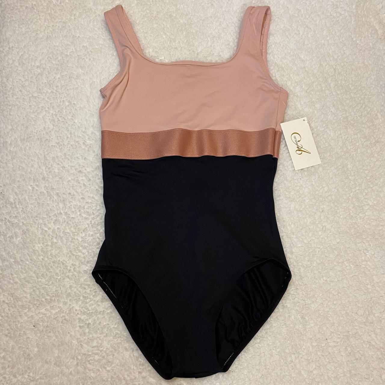 NWT Ainsliewear Manon Leotard in Black/Blush.... - Depop