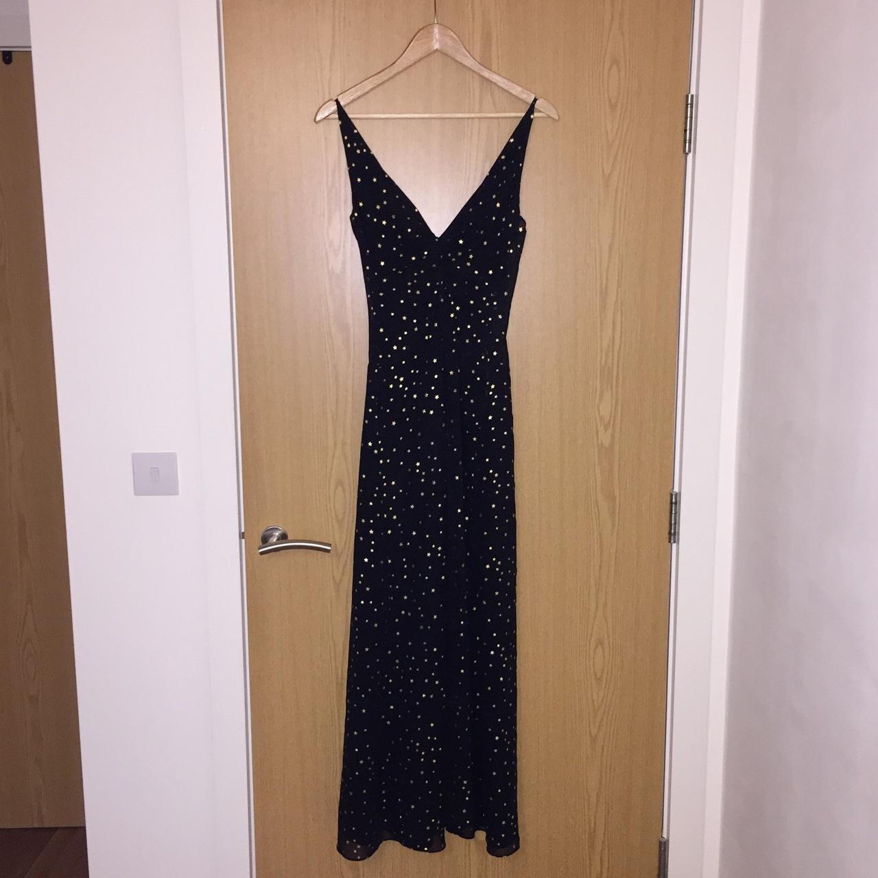 Topshop black and hot sale gold dress