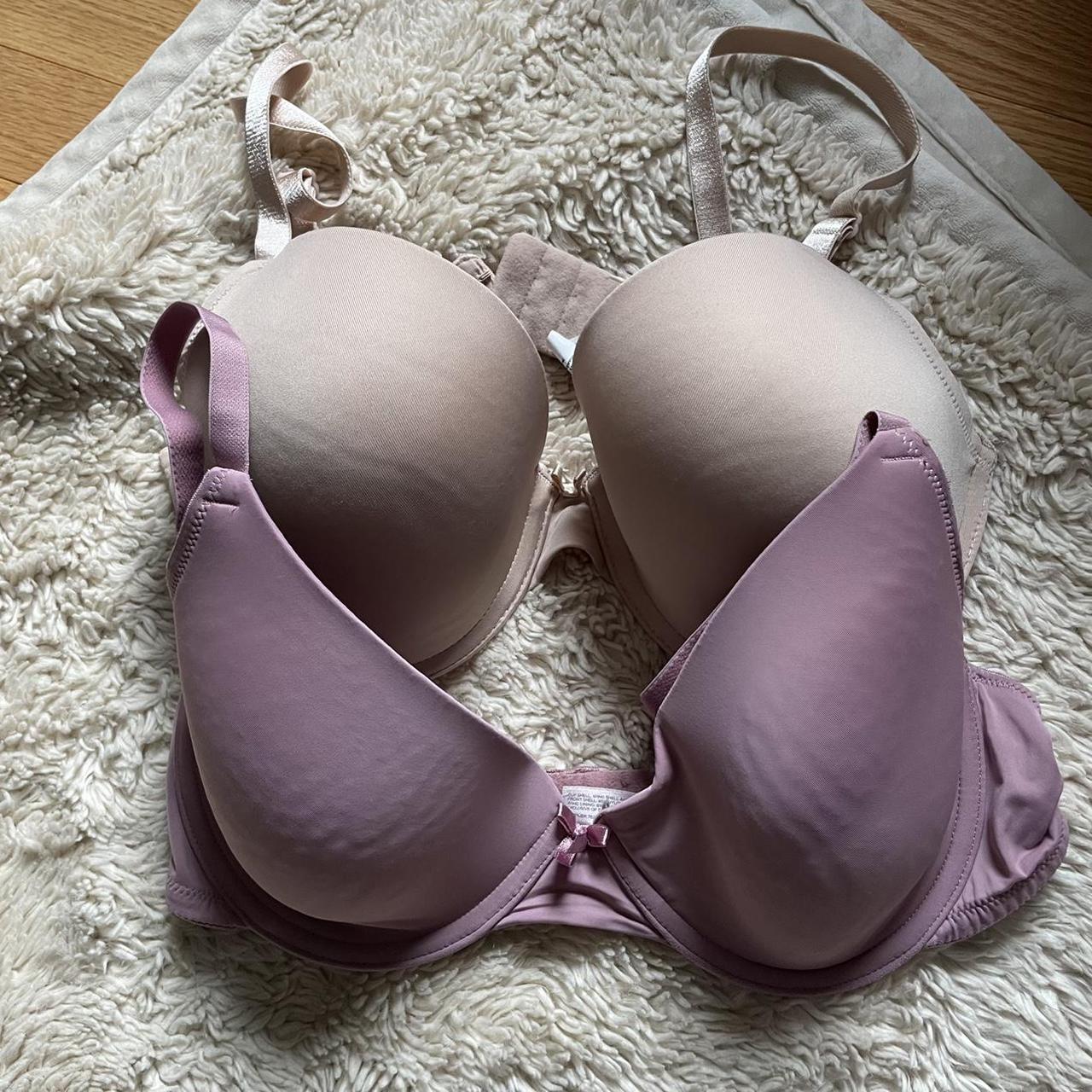 Four 36D bras (tan one is a push-up). Barely worn, - Depop