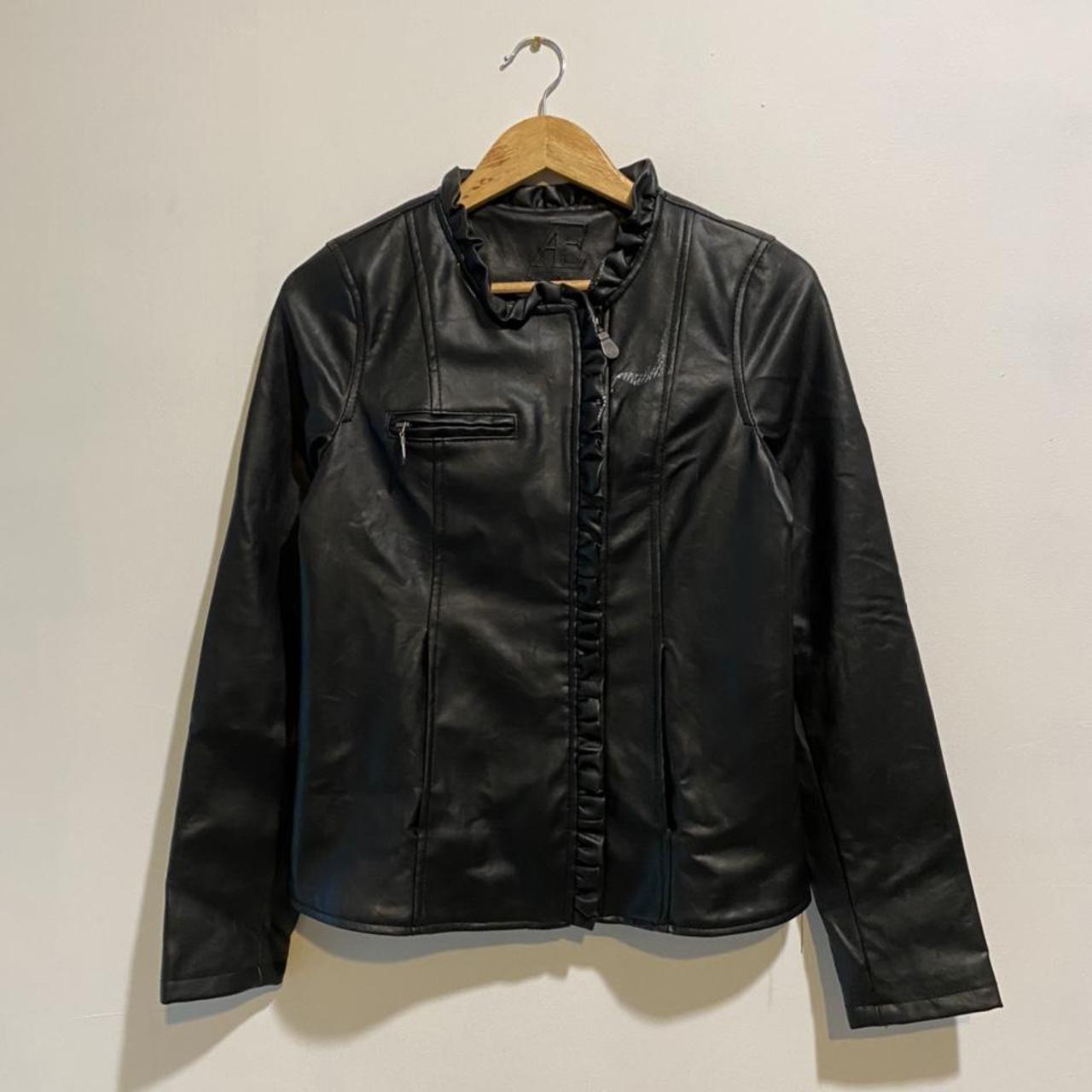 Black leather jacket #streetwear #fashion... - Depop