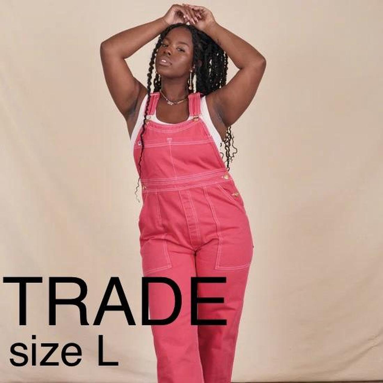 Plus size pink on sale overalls