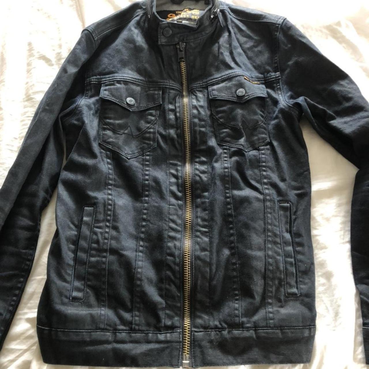 Superdry copper black denim jacket Size small Great... Depop