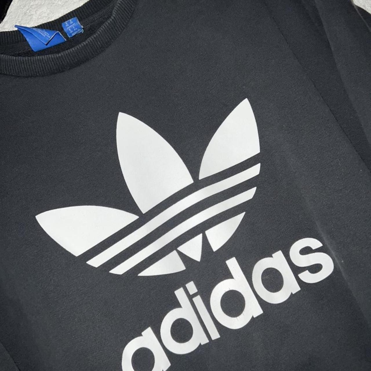 Adidas black and hot sale white jumper