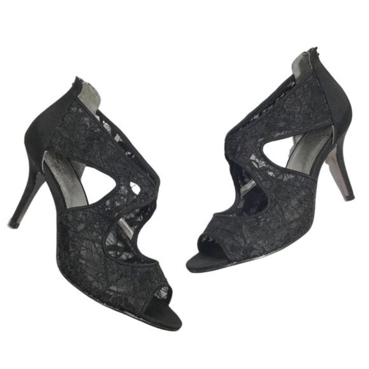 Adrianna Papell Black Arissa Lace Pump Women s Size