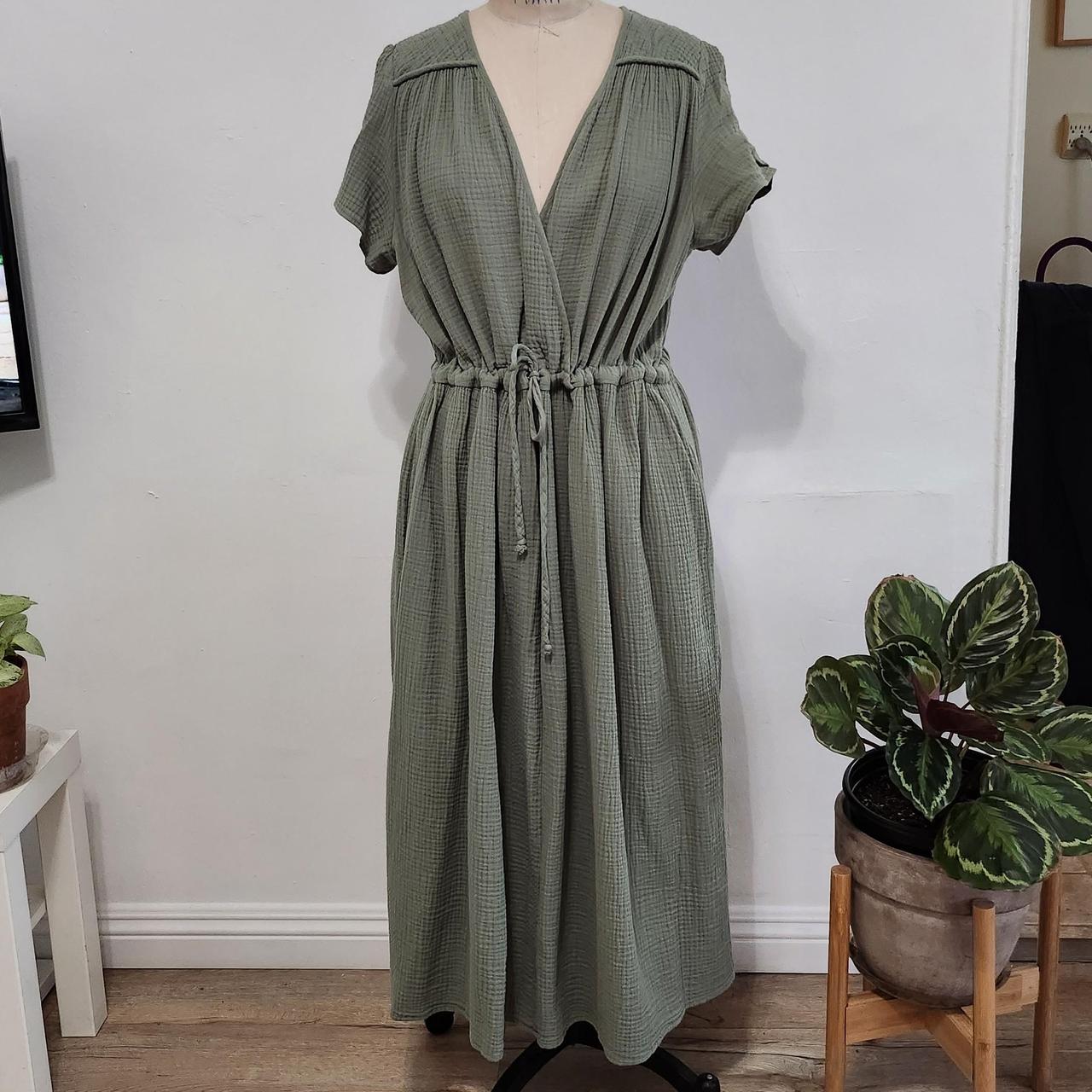 Christy Dawn Women's Green Dress | Depop