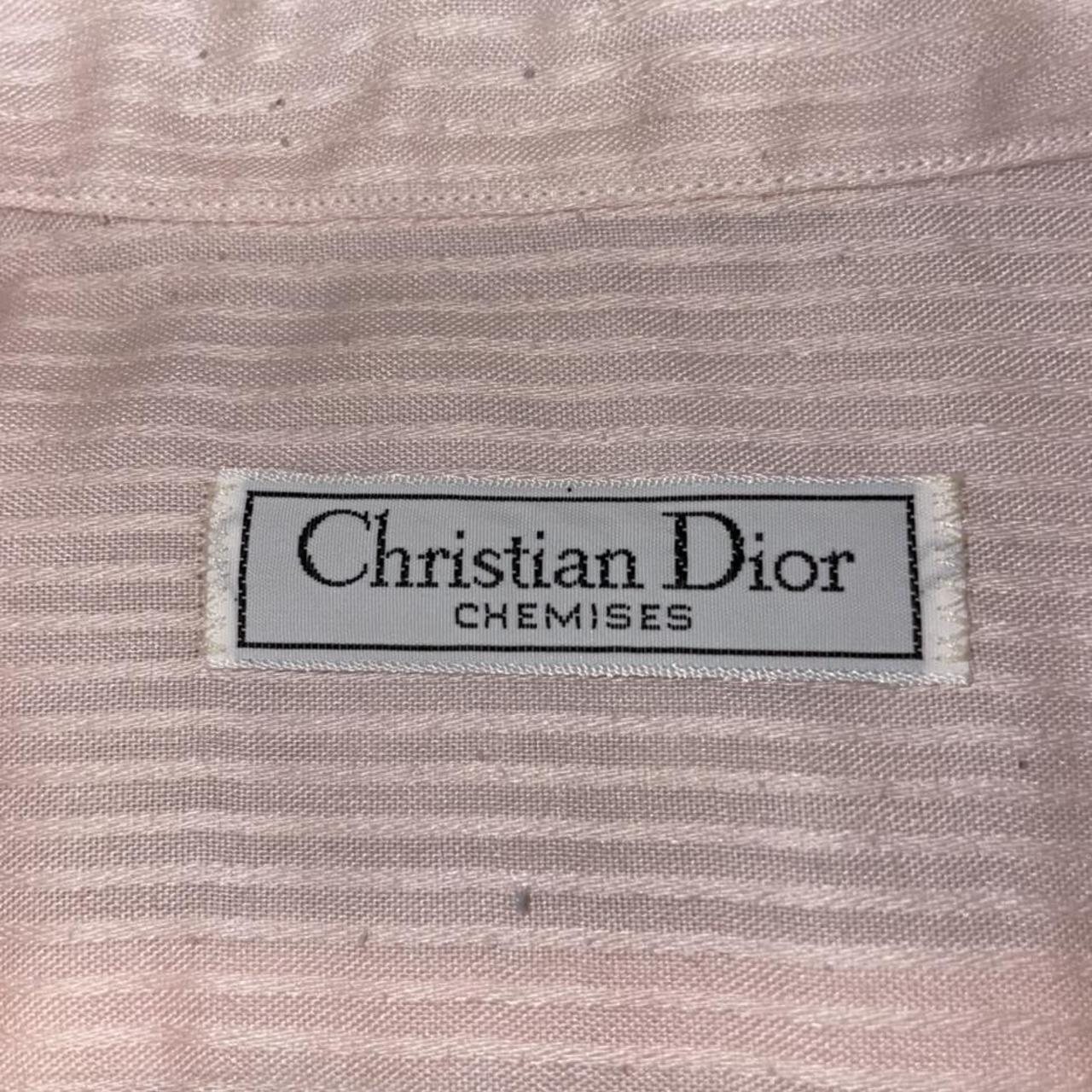 Vintage Pink Christian Dior Chemises Button Up No... - Depop