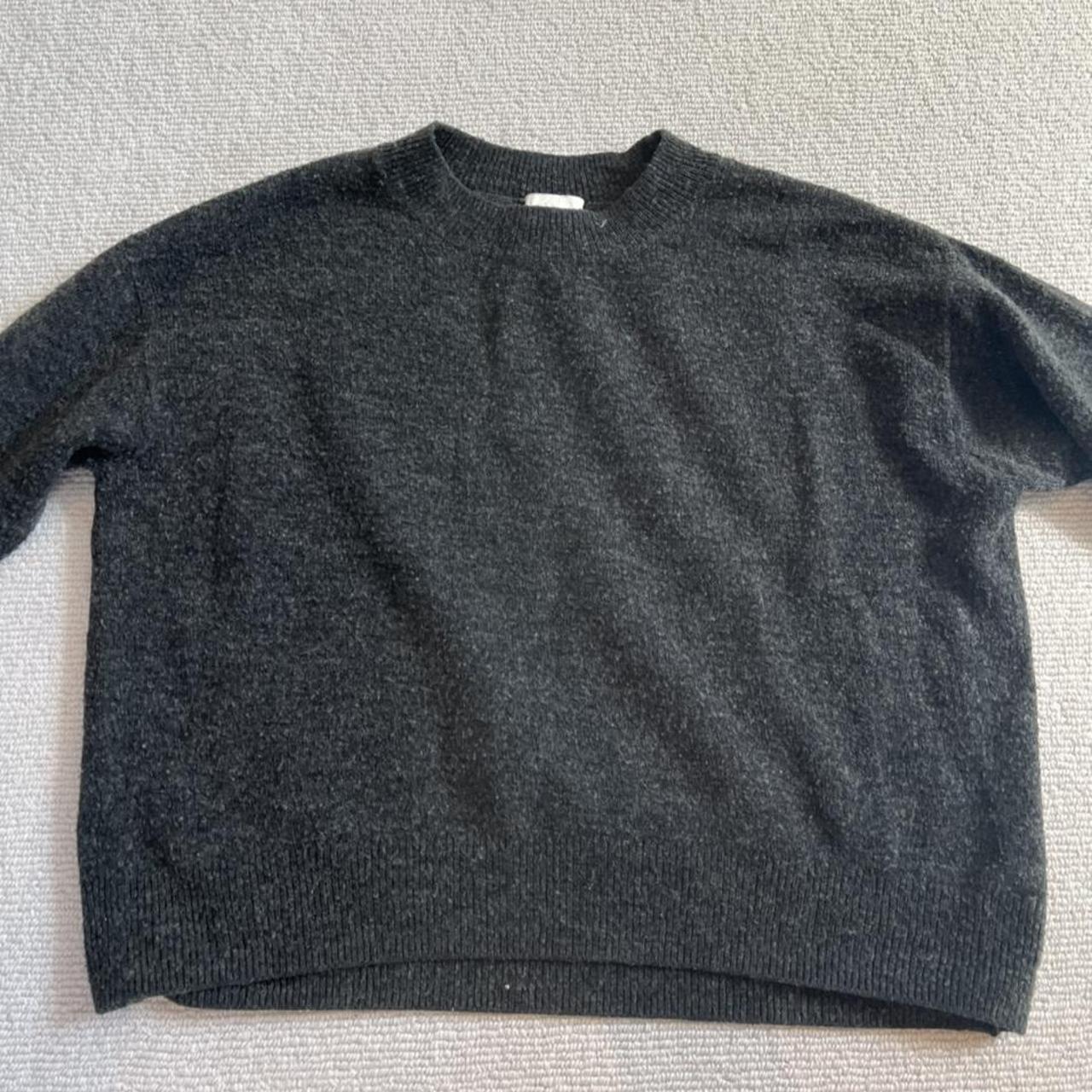 dark grey knitted jumper ⚡️ v versatile and perfect... Depop