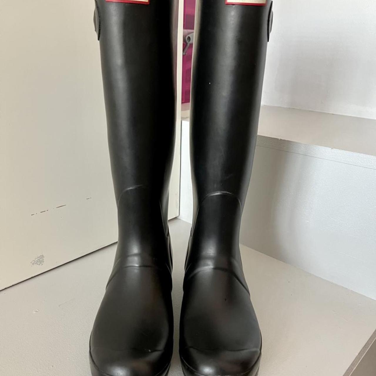 hunter wellies black size 7