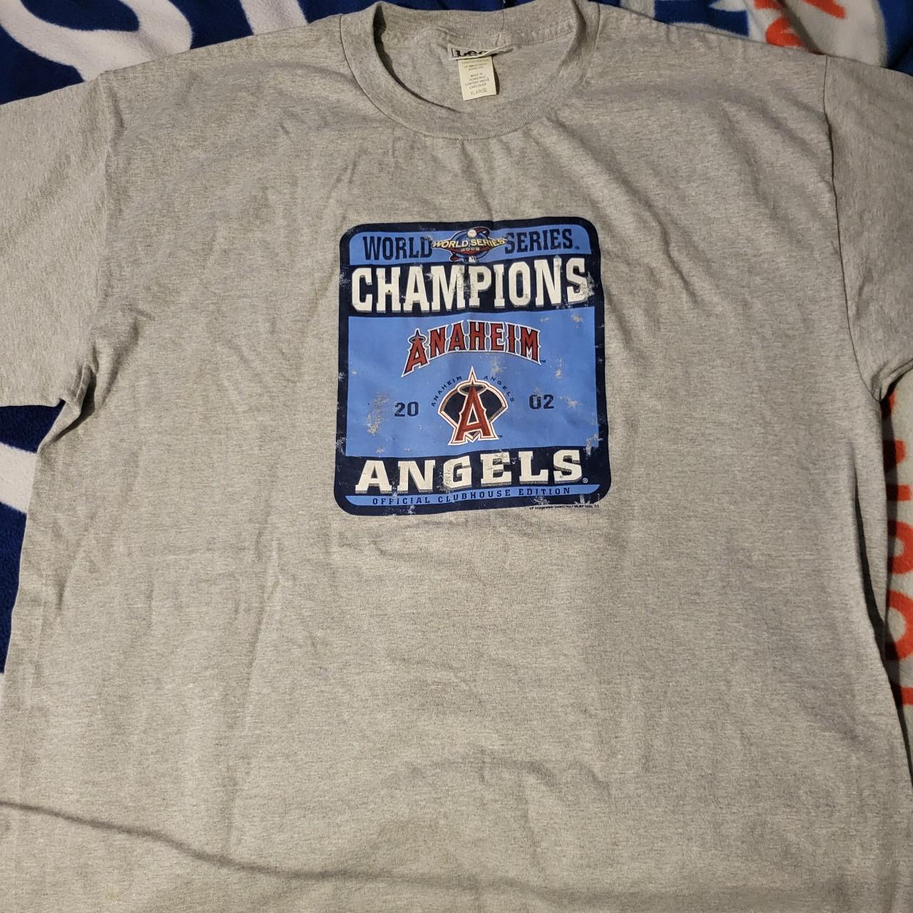 Anaheim Angels 2002 World Series Champions T-Shirt - Depop