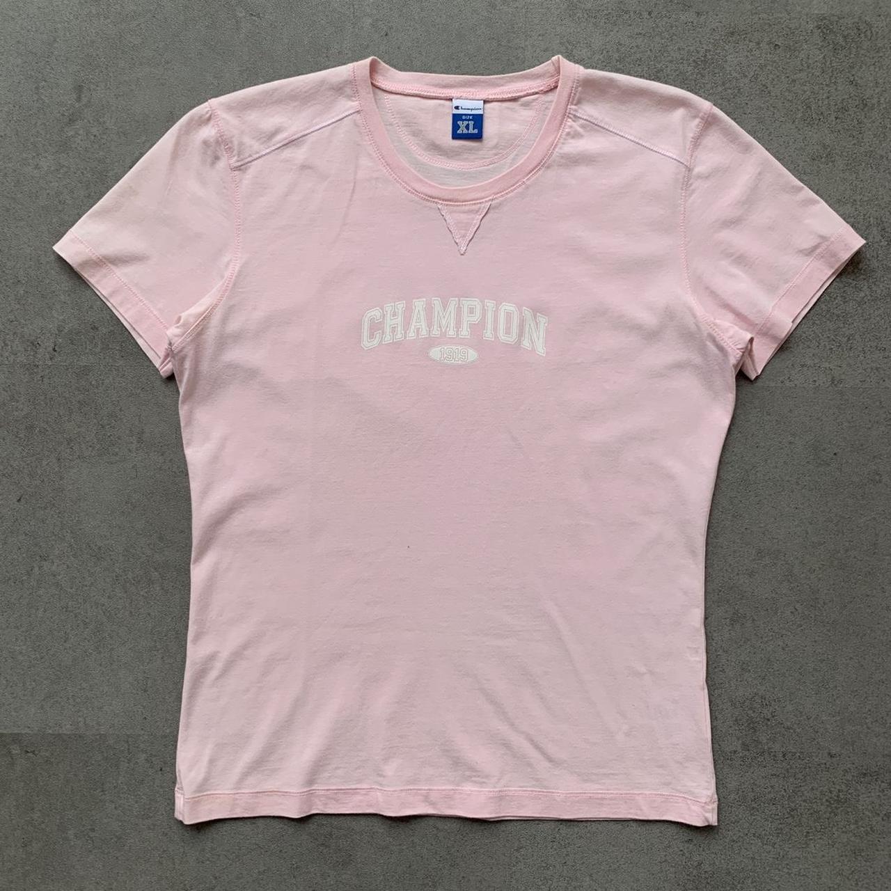Baby pink Champion baby tee 🍼 Limited edition Slim... - Depop