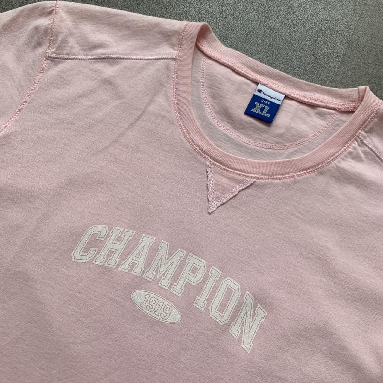 Baby pink Champion baby tee 🍼 Limited edition Slim... - Depop