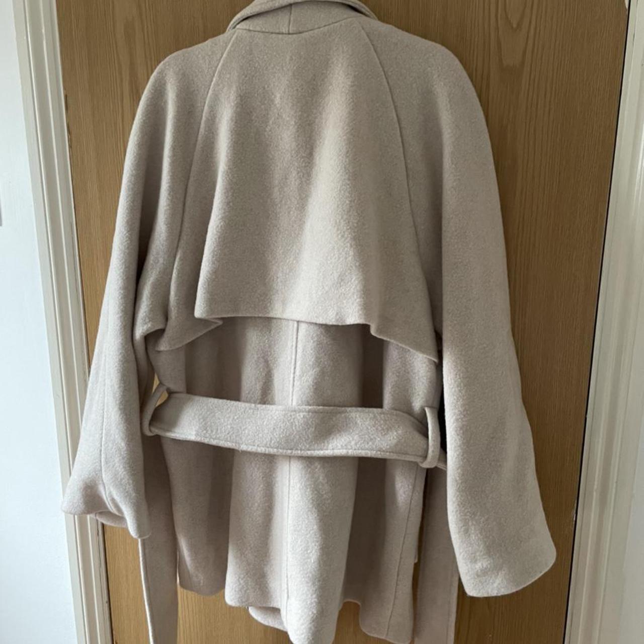 H&M cream/beige wool coat, lightly used, in great... Depop