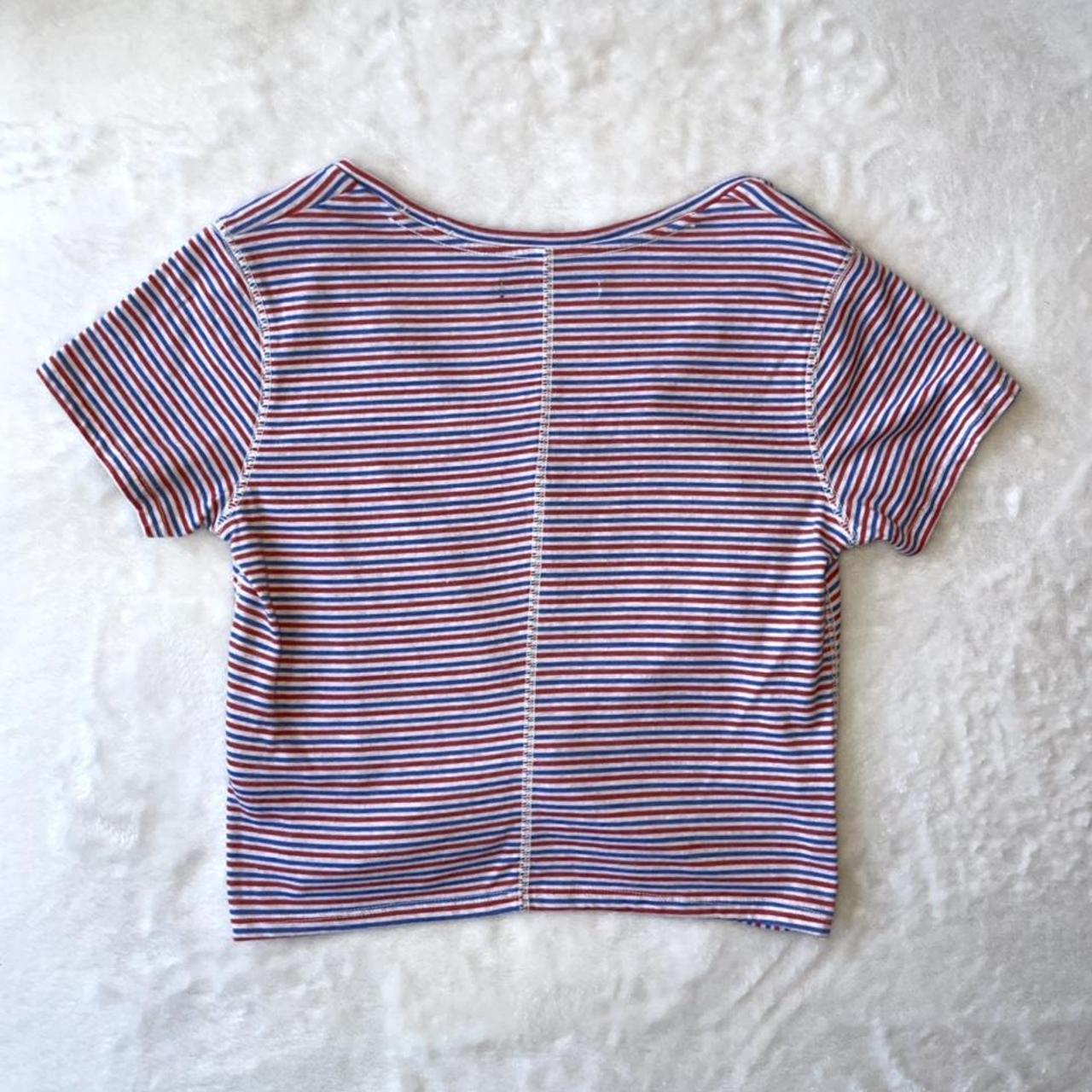 Abercrombie & Fitch Striped Knot Tee Shirt Never... Depop