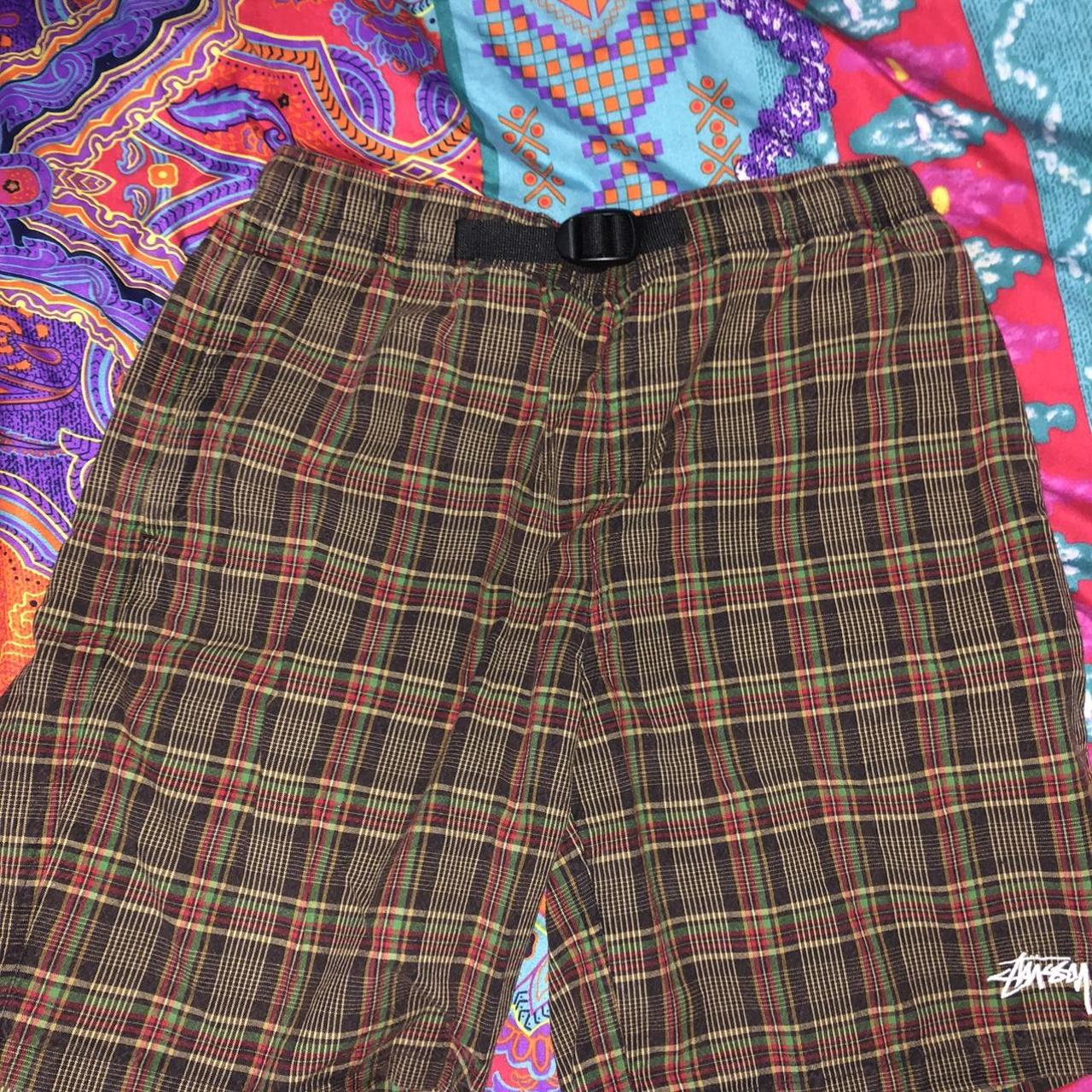 vintage stussy shorts rare never worn size small but... - Depop