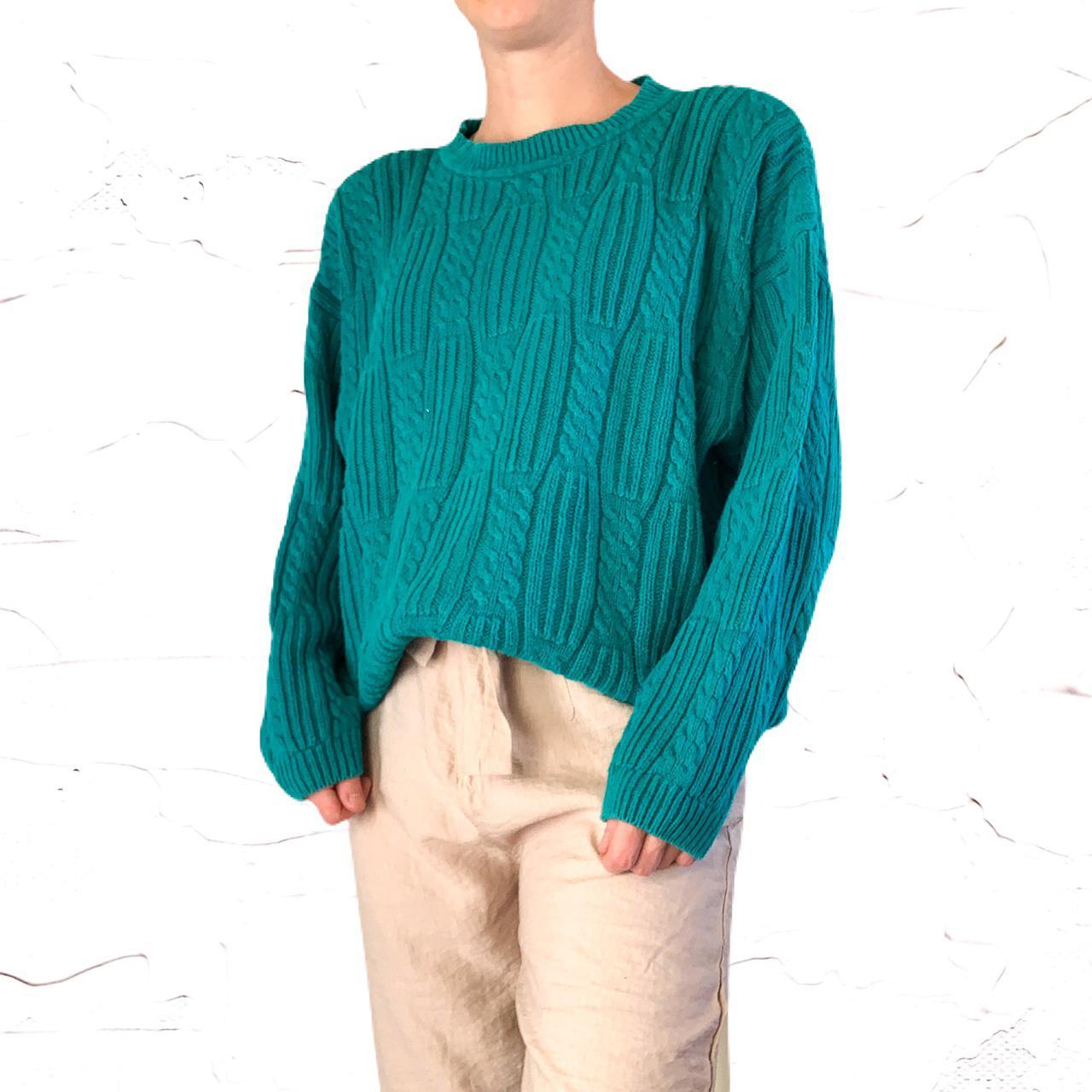 Product Image 1 - Vintage Chunky Knit Emerald Green