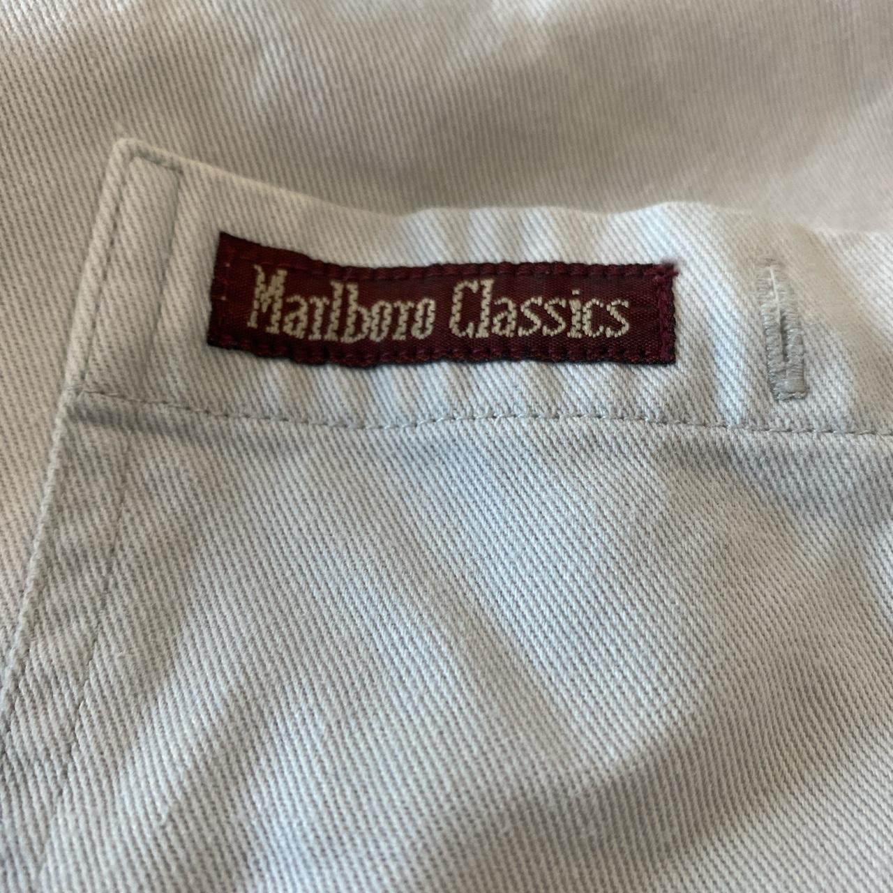 marlboro classic denim long sleeve shirt classic... - Depop