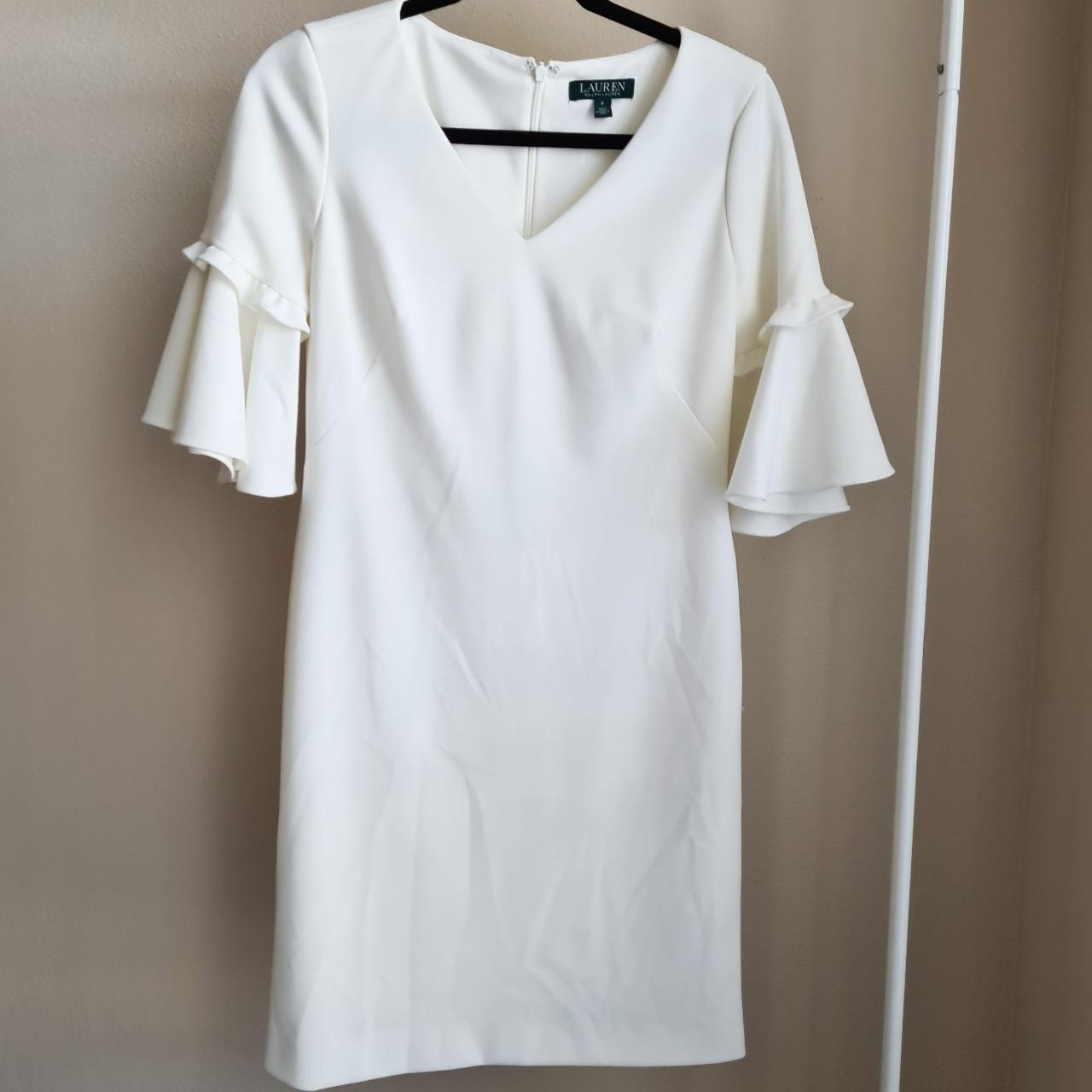 Beautiful white Ralph Lauren dress in a size 2.... - Depop