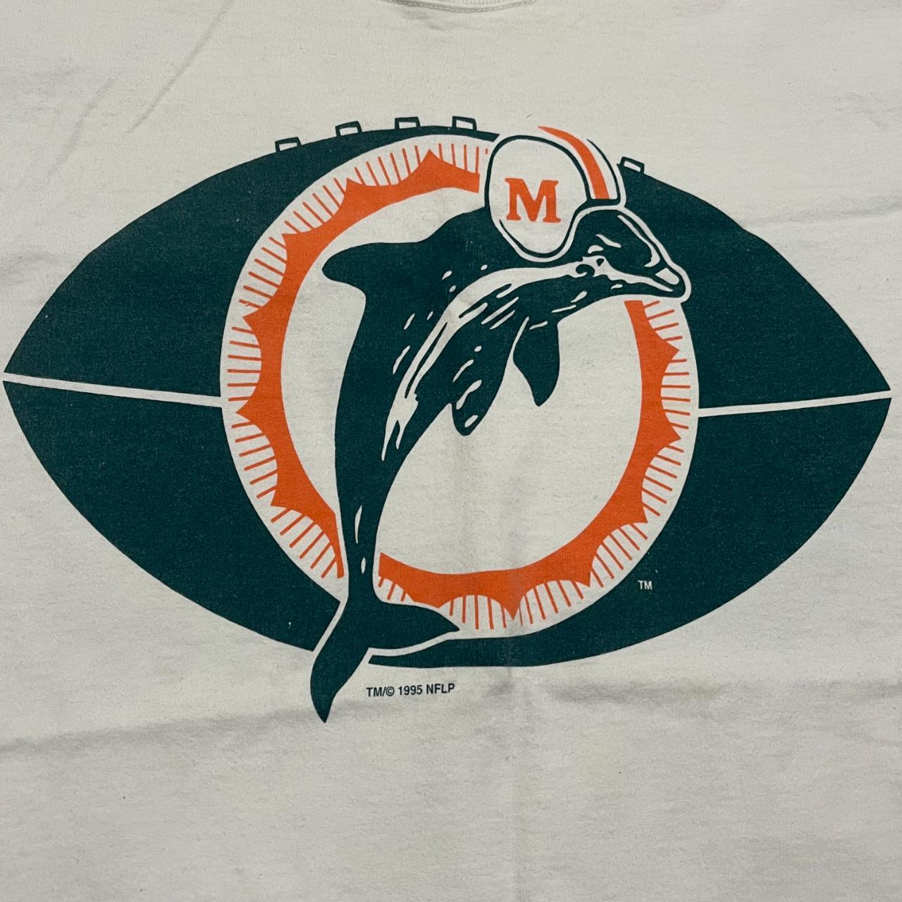 Vintage 1995 Miami Dolphins Sweatshirt Size - Depop