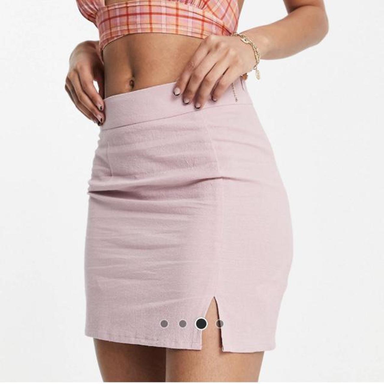 Missguided pink mini skirt hotsell