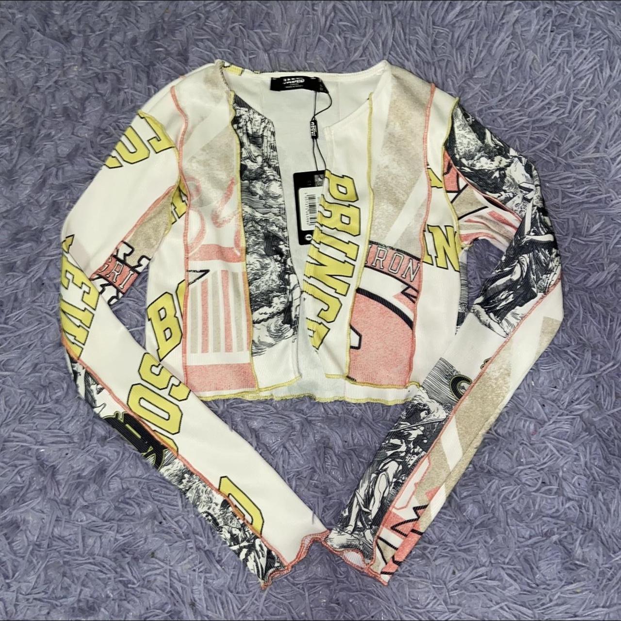 Jaded London Varsity Print Y2k Top I Really Love Depop 4690