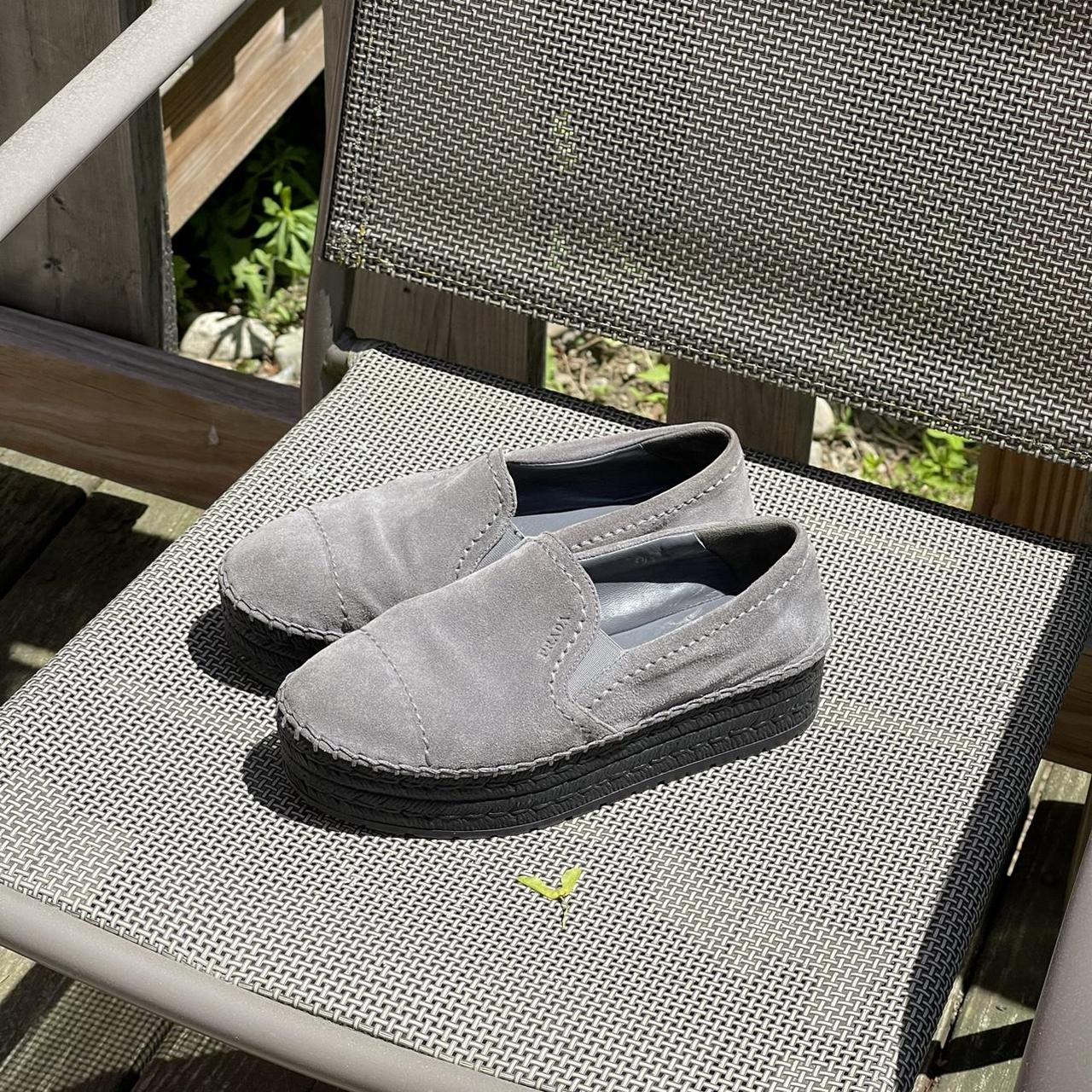 Prada Women's Grey Espadrilles Depop