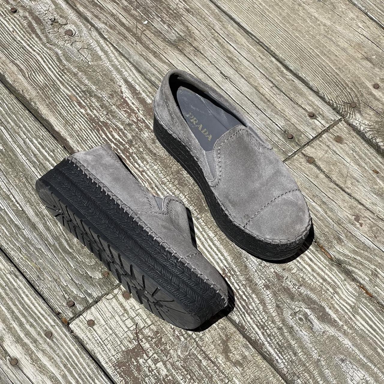 Prada Women's Grey Espadrilles Depop