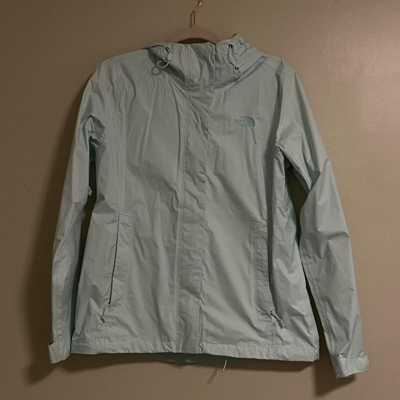 mint green north face women's jacket