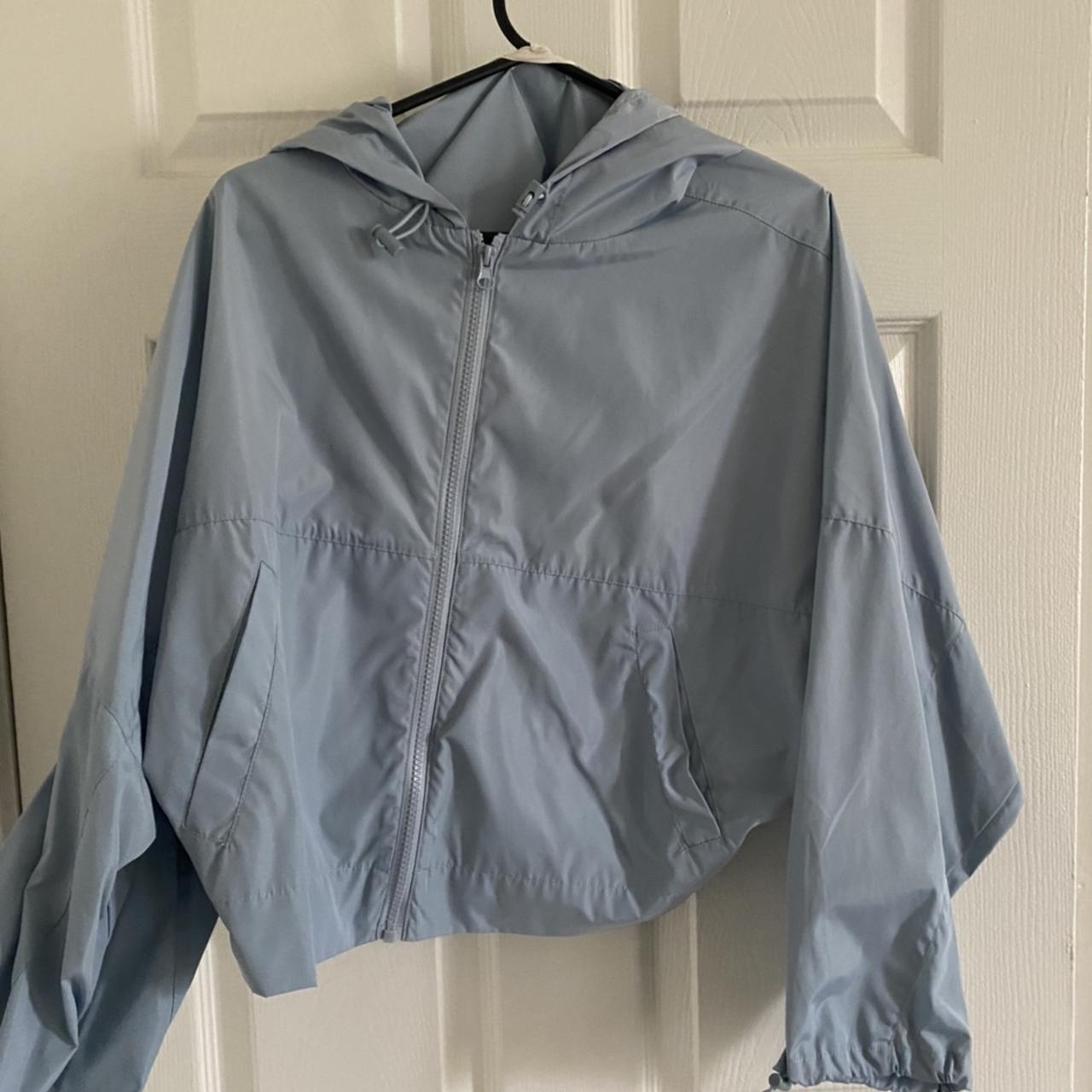 baby blue windbreaker #Pacsun - Depop