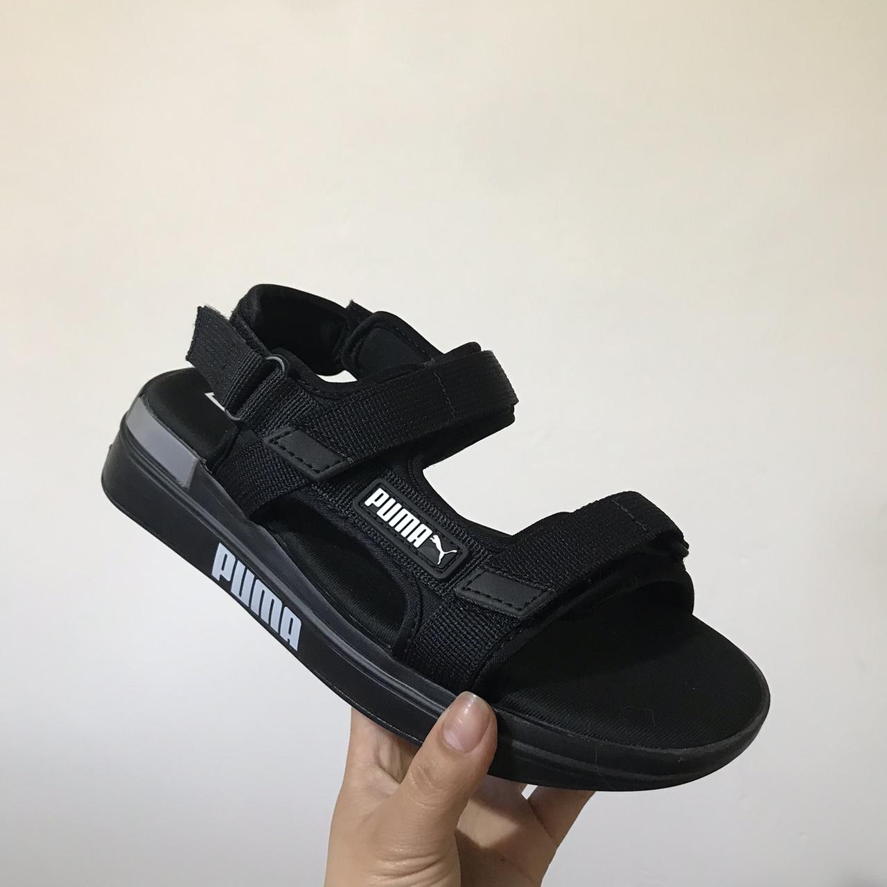 Puma Future Rider Sandals In Black Worn Only Once Depop