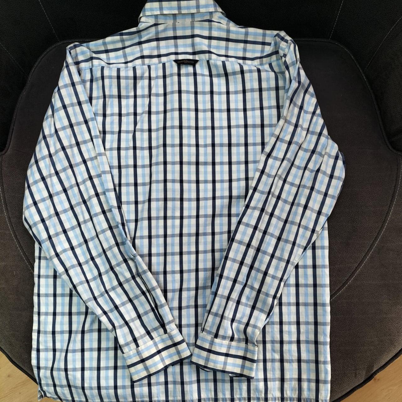 Henri Lloyd Men's Blue and White Shirt | Depop