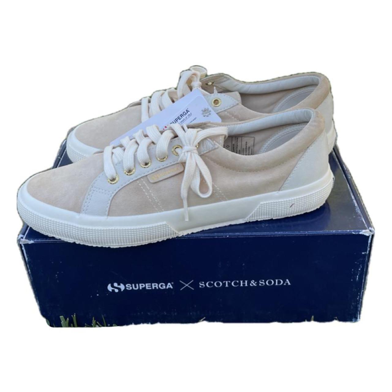 Superga X Scotch and Soda Off White Cream Tan Light Depop