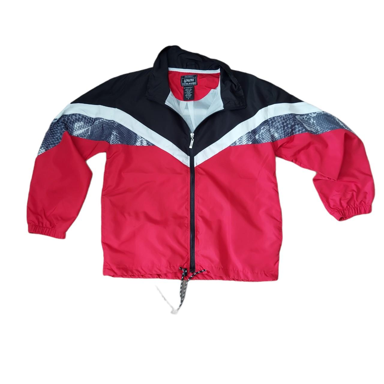 red oversized windbreaker