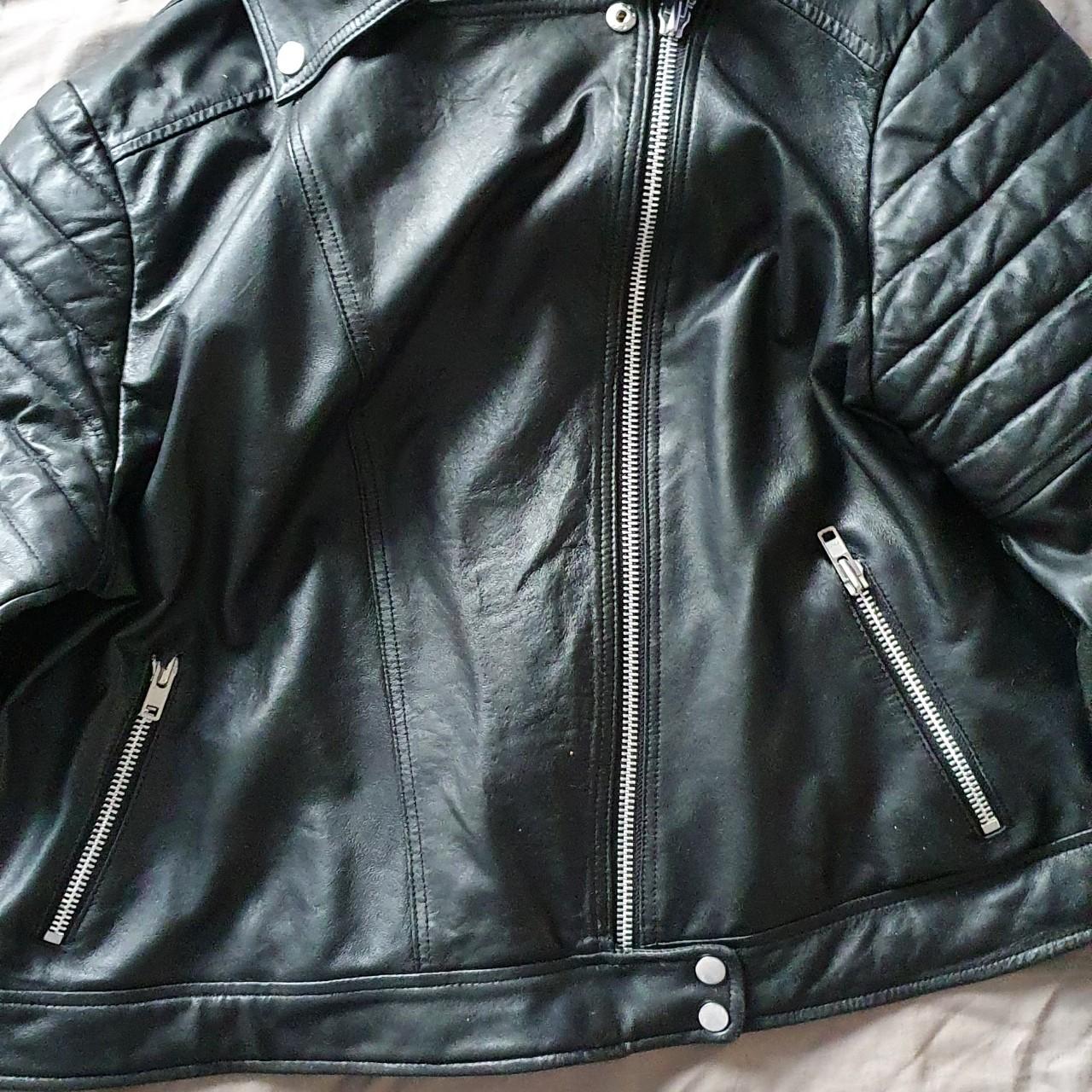 Black Leather UK Size Slight rip on Depop