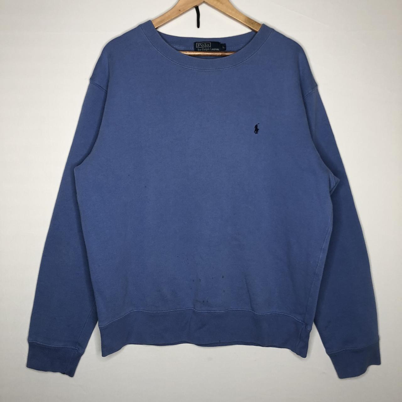 Ralph Lauren Men's Blue and Navy Sweatshirt | Depop